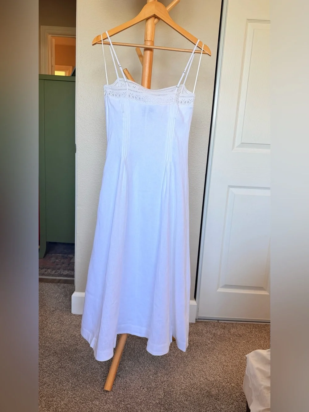 Reformation Pomona Linen Dress in white, brand new without tags, never worn. - Picture 10 of 15